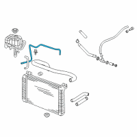 OEM 2009 Hummer H2 Radiator Vent Inlet Hose (Upper) Diagram - 19130369