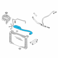 OEM Hummer H2 Radiator Inlet Hose (Upper) Diagram - 19130367