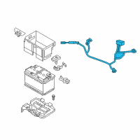 OEM 2019 Hyundai Elantra GT Wiring Assembly-Battery Diagram - 91850-G3240