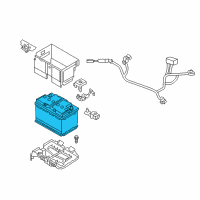 OEM 2014 Hyundai Elantra GT Battery Assembly Diagram - 37110-A5100