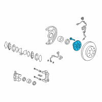 OEM 2016 Honda Fit Hub Assembly, Front Diagram - 44600-T5B-N00