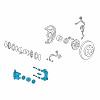 OEM 2019 Honda Fit Caliper Sub-Assembly, Left Front Diagram - 45019-T5R-010