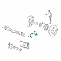 OEM Honda Fit Hose Set, Left Front Brake Diagram - 01465-T5R-010