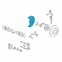 OEM 2018 Honda Fit Splash Guard, Left Front Brake Diagram - 45256-T5R-000