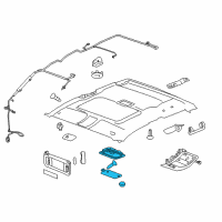 OEM 2011 Chevrolet Silverado 1500 Dome Lamp Assembly Diagram - 25850225