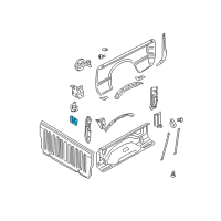 OEM Dodge Ram 3500 Bracket-Cargo Tie Down Diagram - 55276783AA