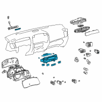 OEM 2003 Lexus GX470 Control Assy, Air Conditioner Diagram - 55900-60D50