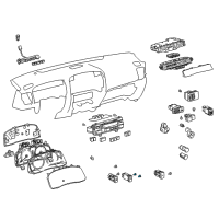 OEM 2006 Lexus GX470 Instrument Panel Light Bulb Diagram - 9001101002