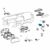 OEM 2009 Lexus GX470 Switch Assy, Hazard Warning Signal Diagram - 84332-60270