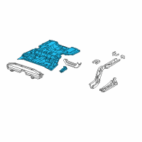 OEM Acura Panel Set, Rear Floor Diagram - 04655-S0K-305ZZ