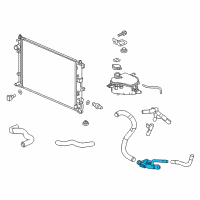 OEM 2021 Honda Civic Pipe Complete, Water Diagram - 19503-5AA-A10