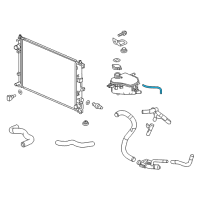 OEM 2017 Honda Civic Tube, Over Flow Diagram - 19142-5BA-A00