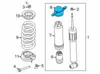 OEM 2022 Ford Mustang Mach-E BRACKET - SHOCK ABSORBER Diagram - LJ9Z-18A161-A