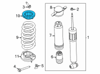 OEM 2021 Ford Mustang Mach-E ANTISQUEAK - REAR SPRING Diagram - LJ9Z-5586-A