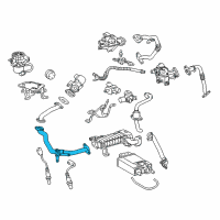 OEM Lexus GX460 Pipe Sub-Assembly, EGR Diagram - 25602-38010