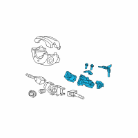 OEM Honda Fit Lock Assy., Steering Diagram - 35100-SAA-901