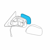 OEM Toyota Corolla Mirror Glass Diagram - 87931-02B00