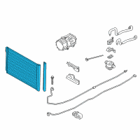 OEM 2011 BMW 750Li xDrive Condenser, Air Conditioning Diagram - 64-50-9-109-724