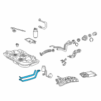 OEM 2000 Toyota Corolla Band Sub-Assembly, Fuel Tank RH Diagram - 77601-02020
