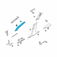 OEM 2019 Ford SSV Plug-In Hybrid Windshield Pillar Trim Diagram - HS7Z-5403598-AC