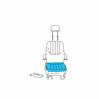 OEM 2007 Dodge Grand Caravan Quad Seat Cushion Diagram - ZA401D5AA