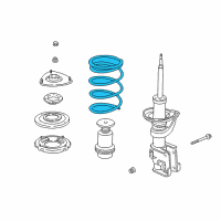 OEM 2005 Honda Element Spring, Front Diagram - 51401-SCV-J01