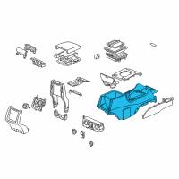 OEM 2004 Acura MDX Console Assembly, Center (Saddle) Diagram - 83450-S3V-A21ZC
