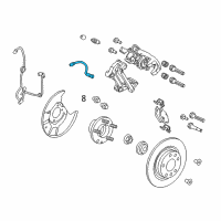 OEM Mercury Brake Hose Diagram - 9E5Z-2282-A