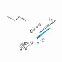 OEM 2008 Infiniti FX35 Rear Window Wiper Arm Assembly Diagram - 28781-CG000