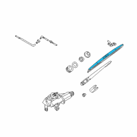 OEM 2006 Infiniti FX45 Back Window Wiper Blade Assembly Diagram - 28790-CG00A