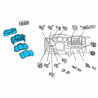 OEM 2014 Toyota Tacoma Meter Assembly, Combination Diagram - 83800-04F50