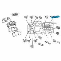 OEM 2011 Toyota Tacoma Hazard Switch Diagram - 84332-04090