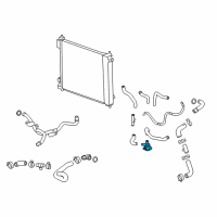 OEM Cadillac SRX Auxiliary Water Pump Assembly Diagram - 25956694