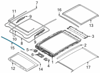 OEM BMW X6 Seal, Cross-Member Diagram - 54-10-7-493-159