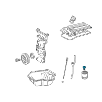 OEM Pontiac Vibe Fitting, Oil Filter Diagram - 19185377