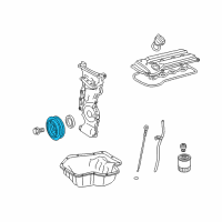 OEM Pontiac Pulley, Crankshaft Diagram - 19185263