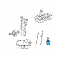 OEM 2003 Pontiac Vibe Oil Filter Diagram - 25161880