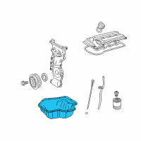 OEM 2010 Pontiac Vibe Pan, Oil Diagram - 19185207