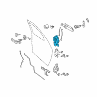 OEM Ram 2500 Front Door Latch Left Diagram - 68079085AA