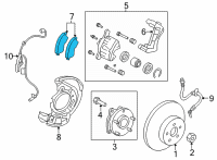 OEM Toyota C-HR Front Pads Diagram - 04465-33480