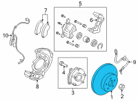 OEM 2021 Toyota C-HR Rotor Diagram - 43512-33150