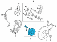 OEM 2022 Toyota Venza Front Hub Diagram - 43550-0R060