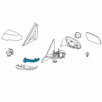 OEM 2019 BMW 430i Gran Coupe Auxiliary Turn Indicator, Mirror, Right Diagram - 63-13-7-280-772