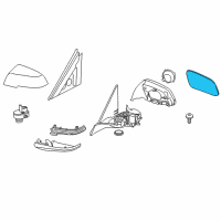 OEM 2020 BMW 230i Mirror Glass, Heated, Plane, Left Diagram - 51-16-7-390-617