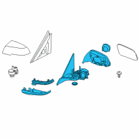 OEM 2015 BMW 328i GT xDrive Outside Mirror Without Glass Heated Right Diagram - 51-16-7-291-532