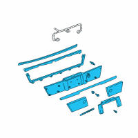 OEM 2004 Mercury Marauder Reflector Panel Diagram - 3W3Z-13A565-BA