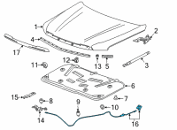 OEM 2022 Cadillac Escalade ESV Release Cable Diagram - 84738644
