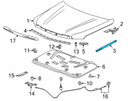 OEM 2021 Chevrolet Suburban Support Strut Diagram - 84342483