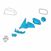 OEM 2010 BMW 750i xDrive Exterior Mirror Without Glass, Heated, Left Diagram - 51-16-7-282-161