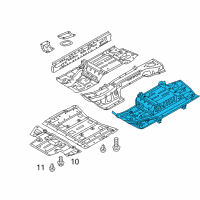 OEM 2012 Nissan Leaf Floor Front Diagram - G4321-3NAMA